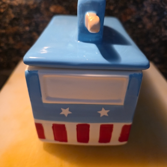 Patriotic Ice Cream Truck Cookie Jar - Picture 3 of 7